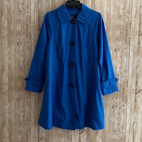 dennis basso Jackets & Blazers - Dennis by Dennis Basso Blue Rain Trench Coat